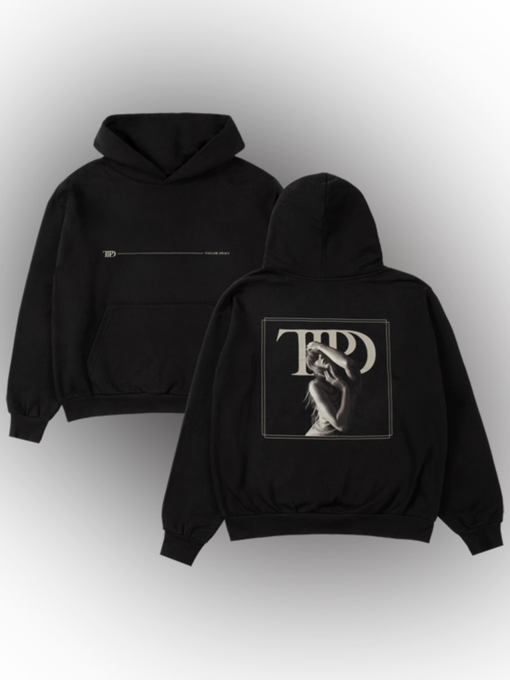 Taylor Swift THE TORTURED POETS DEPARTMENT BLACK HOODIE